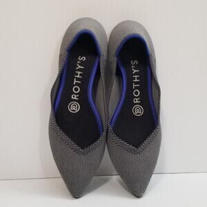 Rothy's The Point Flats Loafers Shoes Womens Size 6 US Gray Slip On